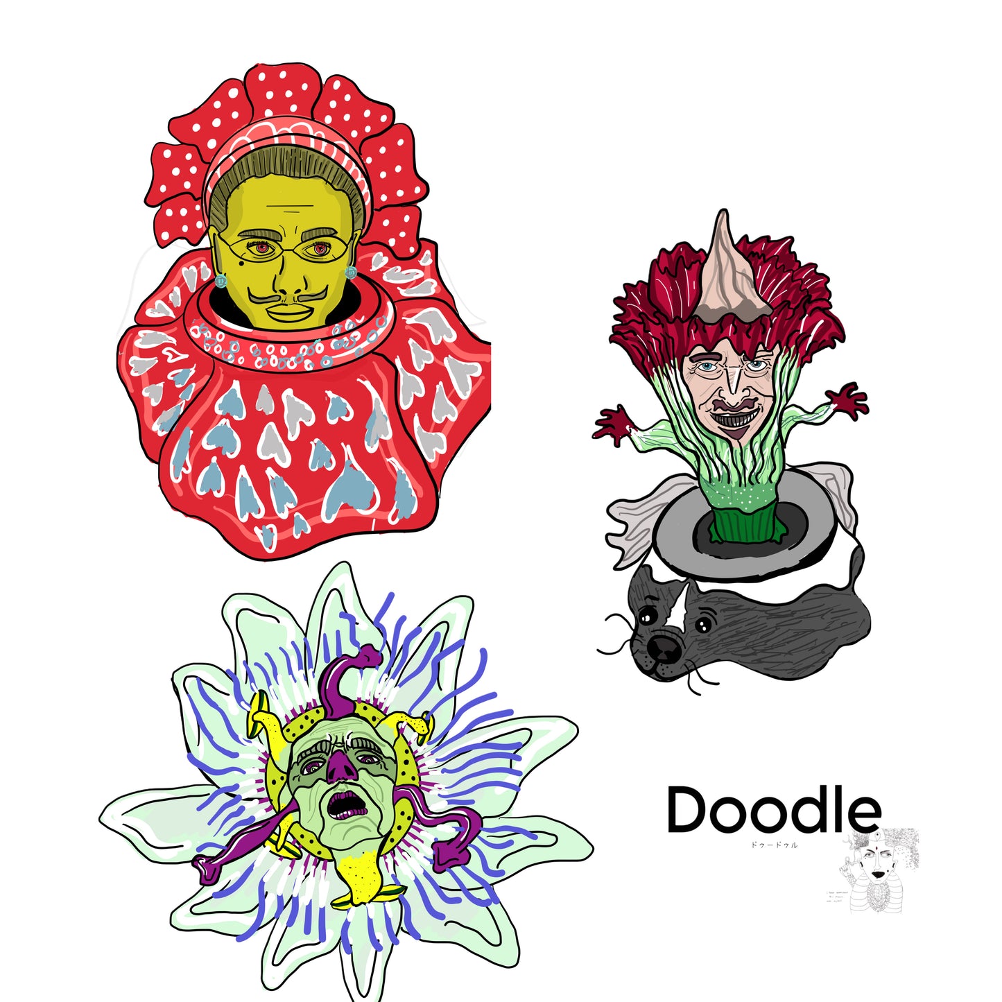 Doodle & unusual flower T shirts