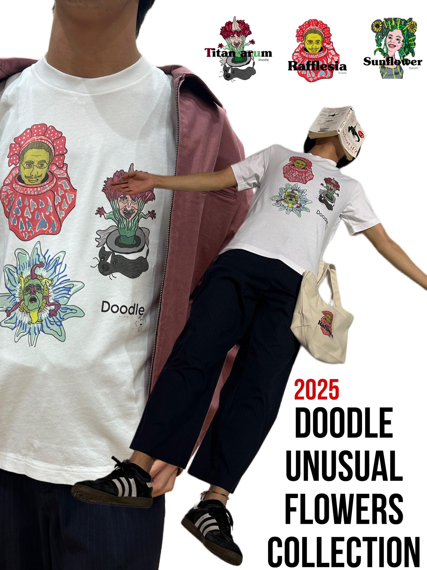 Doodle & unusual flower T shirts